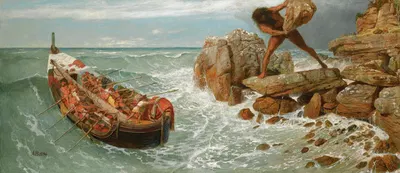 Odysseus And Polyphemus by Arnold Böcklin, 1896 — digital art print download