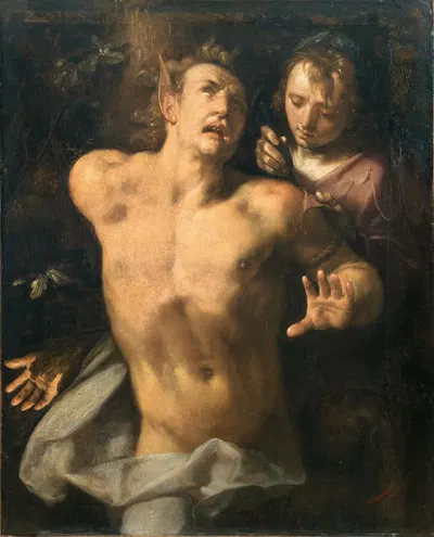 The Flaying Of Marsyas by Корнелис Корнелисз ван Харлем — digital art print download