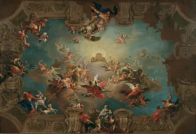 Admission Of Diana To Mount Olympus by Daniel Gran, 1732 — digital art print download