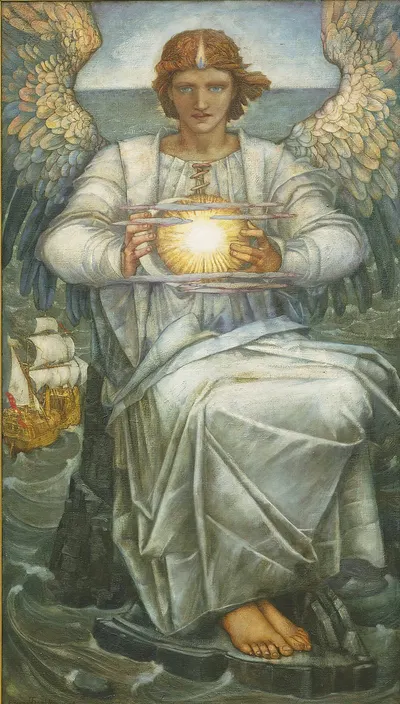The Angel Of The Sea by Edward Reginald Frampton, 1906 — digital art print download