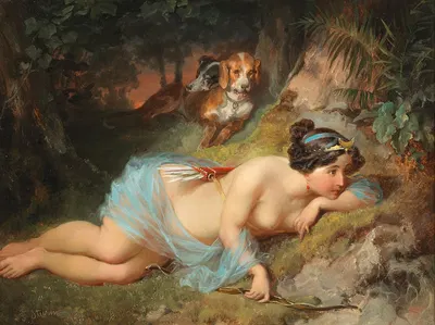 Diana by Фридрих Штурм, 1863 — digital art print download