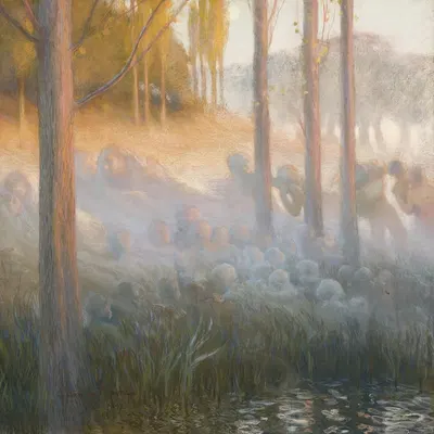 Esprits Nocturnes by Gaston La Touche, 1897 — digital art print download