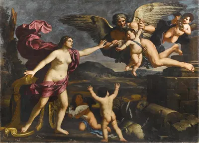 Venus Cupido Und Chronos by Giacinto Gimignani — digital art print download