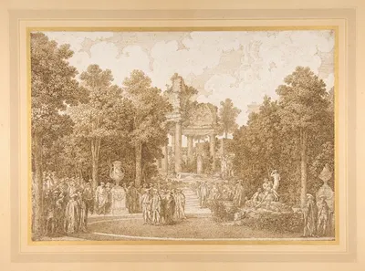 Veduta del Boschetto d'Arcadia dalla parte del Tempio by Ennemond Alexandre Petitot — digital art print download