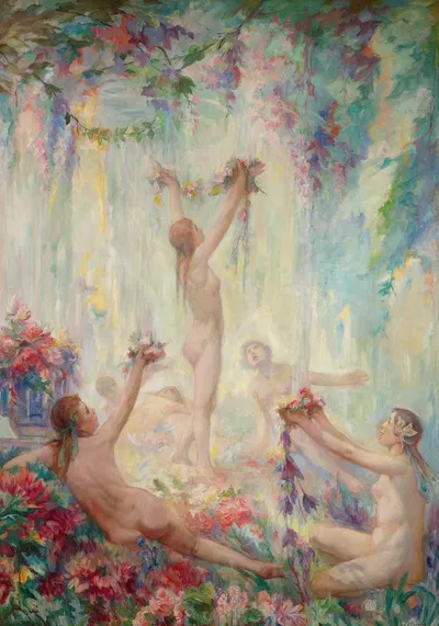 The Maidens Of Spring by Jean Ubaghs, 1932 — digital art print download