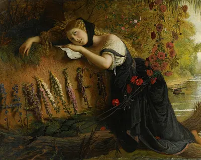 Ophelia by Джозеф Севен, 1860 — digital art print download