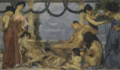 Herkules Bei Omphale by Отто Грейнер — digital art print download