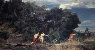 Diana’s Hunt by Arnold Böcklin, 1862 — digital art print download