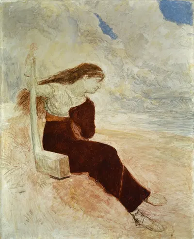 Sappho (Calypso) by Arnold Böcklin, 1888 — digital art print download
