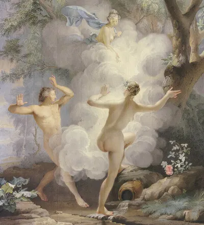 Alpheus Chasing Arethusa Who Is Rescued by Diana by Арноут Рентинк, 1742 — digital art print download