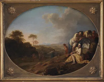 Nymphs in a Landscape by Dirck van der Lisse, 1615 – 1669 — digital art print download