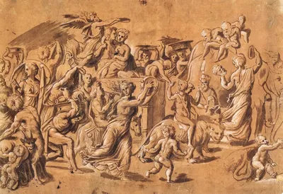 Bacchus' triumf by Россо Фиорентино, 1500 – 1600 — digital art print download