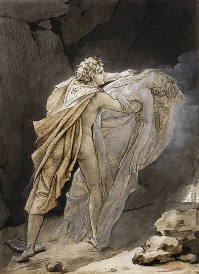 Orpheus tries to hold on to Eurydice by François Gérard — digital art print download
