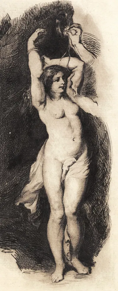 Andromeda, efter Rubens by Франс Шварц, 1880 - 1881 — digital art print download