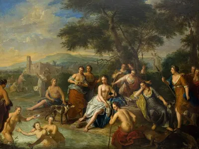 Diana and her Nymphs by Жерар Хоэт, 1663 – 1733 — digital art print download
