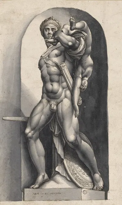 Achilles carries Hector's son by Ганс Бок старший, 1583 — digital art print download