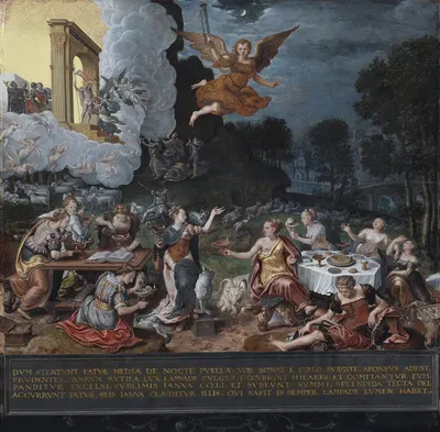 An Allegory of the Wise and the Foolish Virgins by Ханс Эворд, 1570 — digital art print download