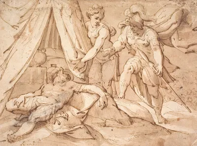 Jael and Sisera by Ганс фон Ахен, 1576 - 1614 — digital art print download