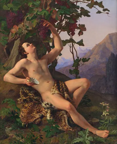 A young faun picking grapes by Heinrich Eddelien, 1817 – 1830 — digital art print download