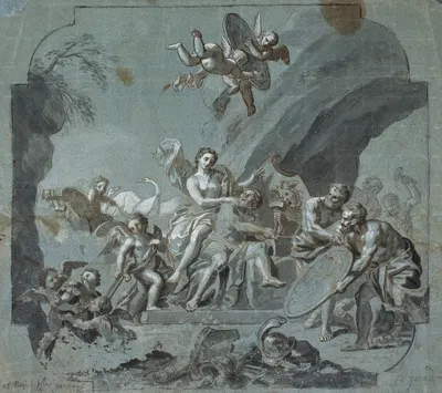 Venus og Vulcan by Хендрик Крок, 1724 – 1737 — digital art print download