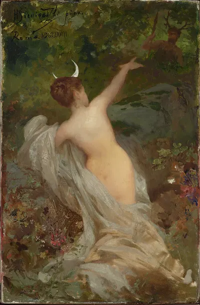 Diana And Actaeon by Генрик Симирядзкий, 1886 — digital art print download
