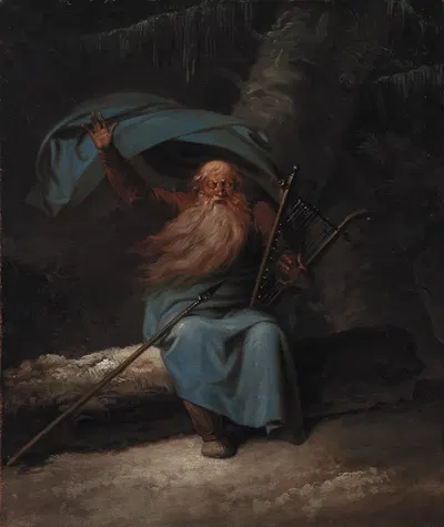 Skovlandskab ved Hellebæk. Efterår by Иоганн Германн Карменке, 1841 — digital art print download