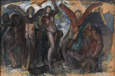 Figure Composition with Bacchants by Йенс Адольф Ерихау, 1914 – 1915 — digital art print download