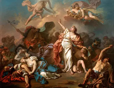 Apollo And Diana Attacking The Children Of Niobe by Жак Луи Давид, 1772 — digital art print download