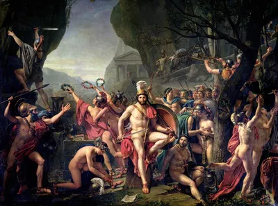 Leonidas At Thermopylae by Жак Луи Давид, 1814 — digital art print download