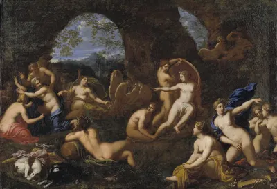 Diana and Callisto by Йохан ван Хенсберген, 1657 – 1705 — digital art print download