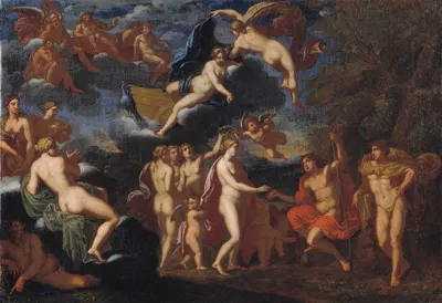 Paris Giving Venus the Apple by Йохан ван Хенсберген, 1657 – 1705 — digital art print download