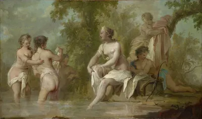 The Bath of Diana by Johann Heinrich Keller, 1753 — digital art print download
