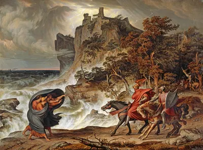 Macbeth and the Witches by Иосиф Антон Кох, 1829-1830 — digital art print download