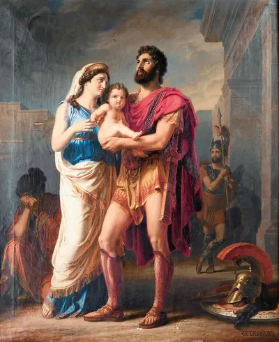 The farewell Of Hector To Andromaque And Astyanax by Карл Фридрих Деклер — digital art print download