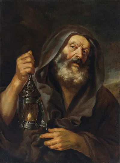 Diogenes With His Lantern, In Search Of An Honest Man by Маттиа Прети — digital art print download