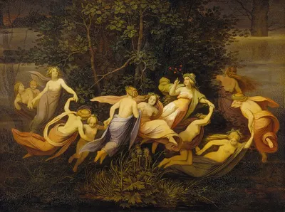 Fairy Dance in the Alder Grove by Moritz von Schwind, 1844 — digital art print download