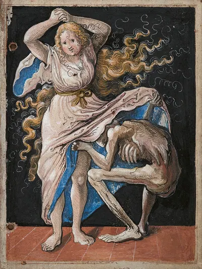 Death and the Maiden by Niklaus Manuel, 1517 — digital art print download