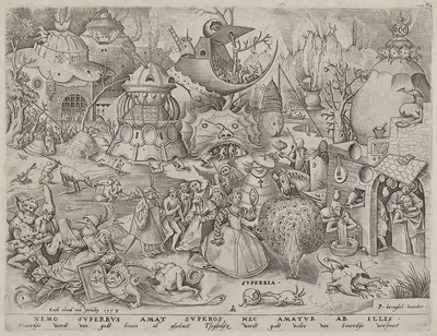 The seven vices by Pieter van der Heyden, 1558 — digital art print download