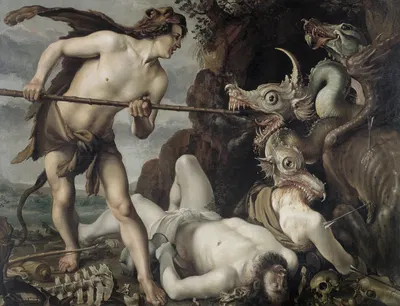 Cadmus Slaying the Dragon by Reinhold Timm, 1619 - 1629 — digital art print download