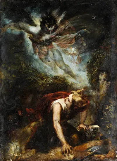 The Treasure-seeker by Theodor von Holst, 1840 — digital art print download