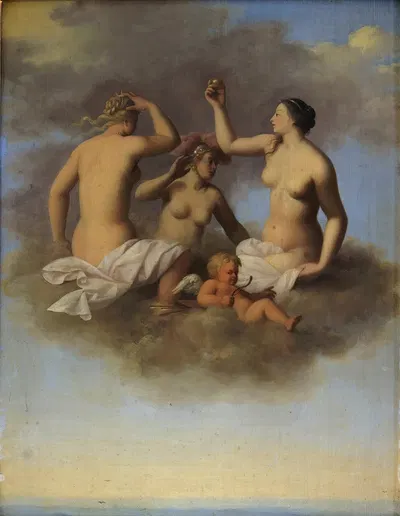 Juno, Minerva and Venus with Cupid by Toussaint Gelton, 1645 – 1680 — digital art print download