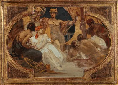 Allegory, ceiling sketch II by Alois Hans Schram — digital art print download