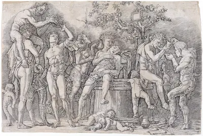 Bacchanal with a Wine Vat by Андреа Мантенья, c. 1475 — digital art print download