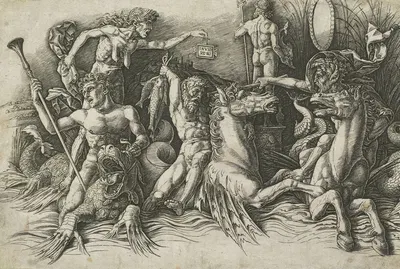 Battle of the Sea Gods (left , NGA 64543 by Андреа Мантенья — digital art print download