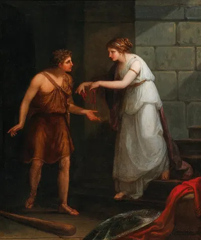 Theseus and Ariadne by Анжелика Кауфман — digital art print download