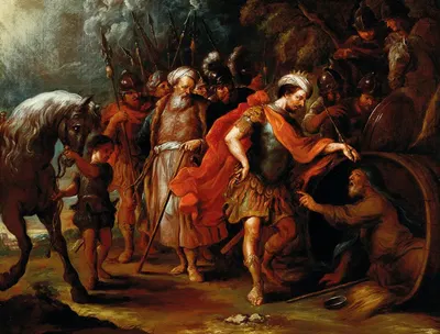 Diogenes and Alexander the Great by Антверпенская школа — digital art print download