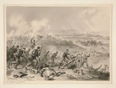 Battle of Gettysburgh by Felix Octavius Carr Darley — digital art print download