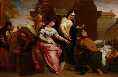 Allegory of Care in the Old Men's and Women's Hospital by Баренд Грат, 1685 — digital art print download