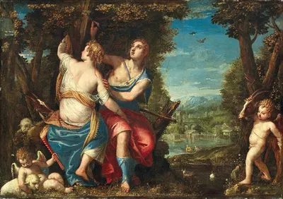Angelica and Medoro by Carlo Caliari — digital art print download