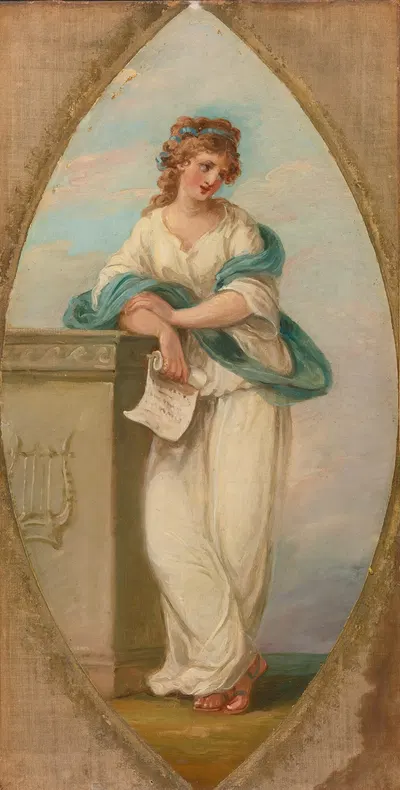 Muse with a scroll by Circle of Angelica Kauffmann — digital art print download